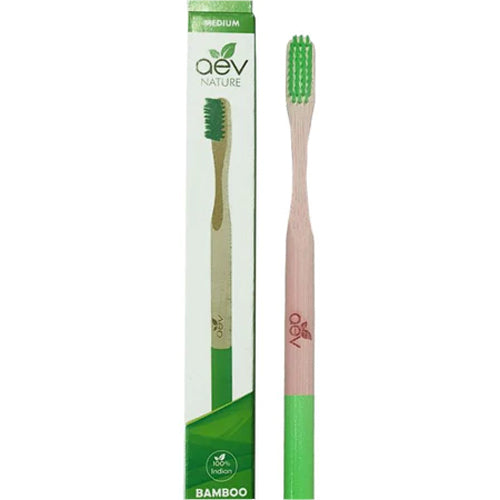 Bamboo Toothbrush (Nature) Round Handle